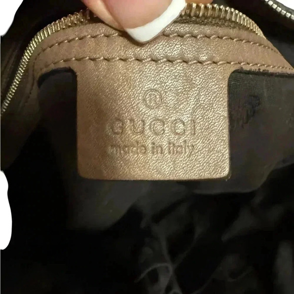 Gucci Light Brown Leather Heritage Stripe Horsebit Hobo Shoulder Bag. - Picture 13 of 16